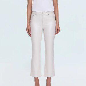 Lennon High Rise Crop Boot Pant ~ Ivory Luster